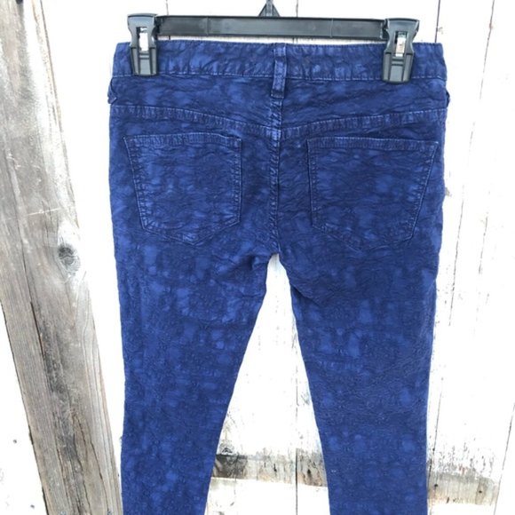 🐰 Free People Skinny Jeans Low Rise Indigo - Picture 7 of 9